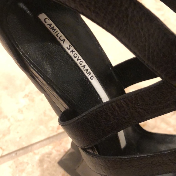 New Camilla Skovgaard architectural cage gladiator wedge platform floating heels - Picture 6 of 7